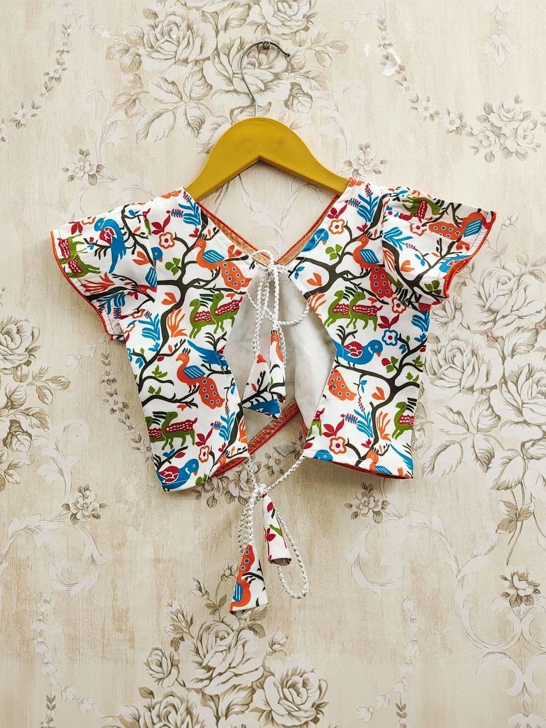 KALINI Girls Printed Kalamkari Ready to Wear Lehenga & thumbnail 7