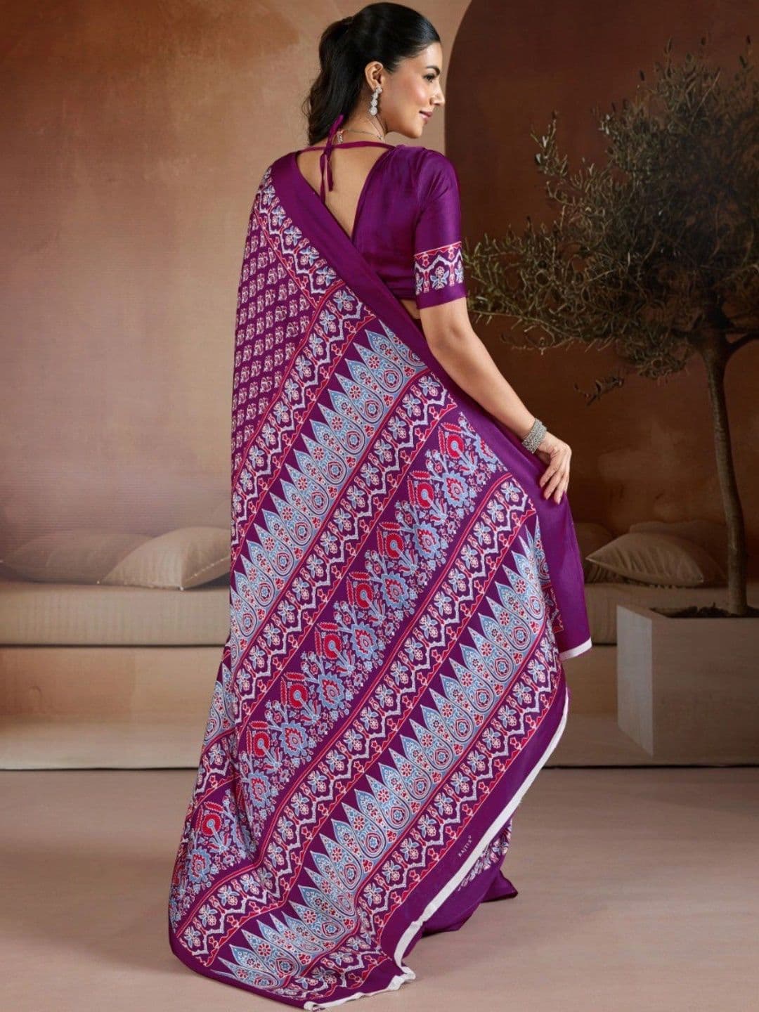 LeeliPeeri Designer Satin Designer Saree thumbnail 5
