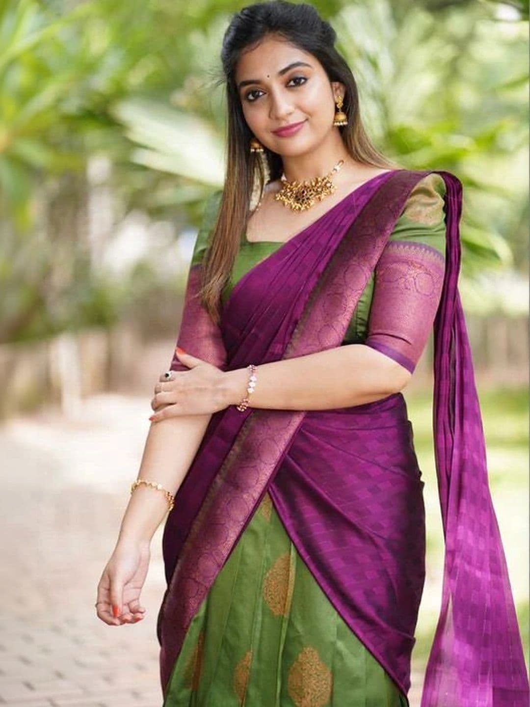 all about you Women Unstitched Lehenga & Blouse With Dupatta thumbnail 4