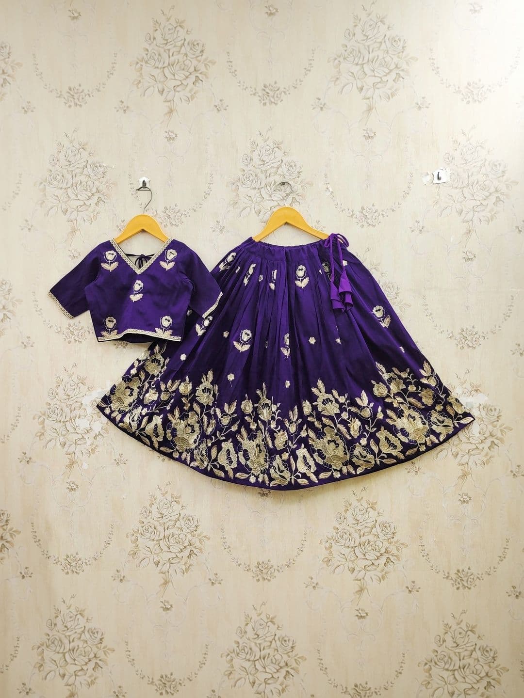 KALINI Girls Embroidered Thread Work Ready to Wear Lehenga & thumbnail 7