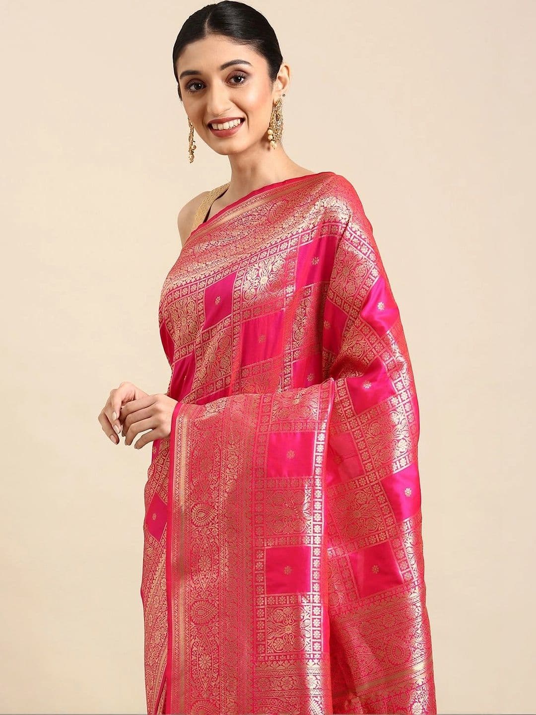 Dhaaga Ghar Woven Design Zari Art Silk Banarasi Saree thumbnail 7