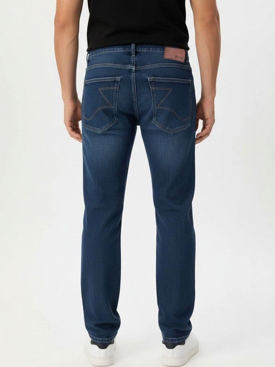 zayla Men Jean Regular Fit Mid-Rise Light Fade Stretchable Jeans thumbnail 2