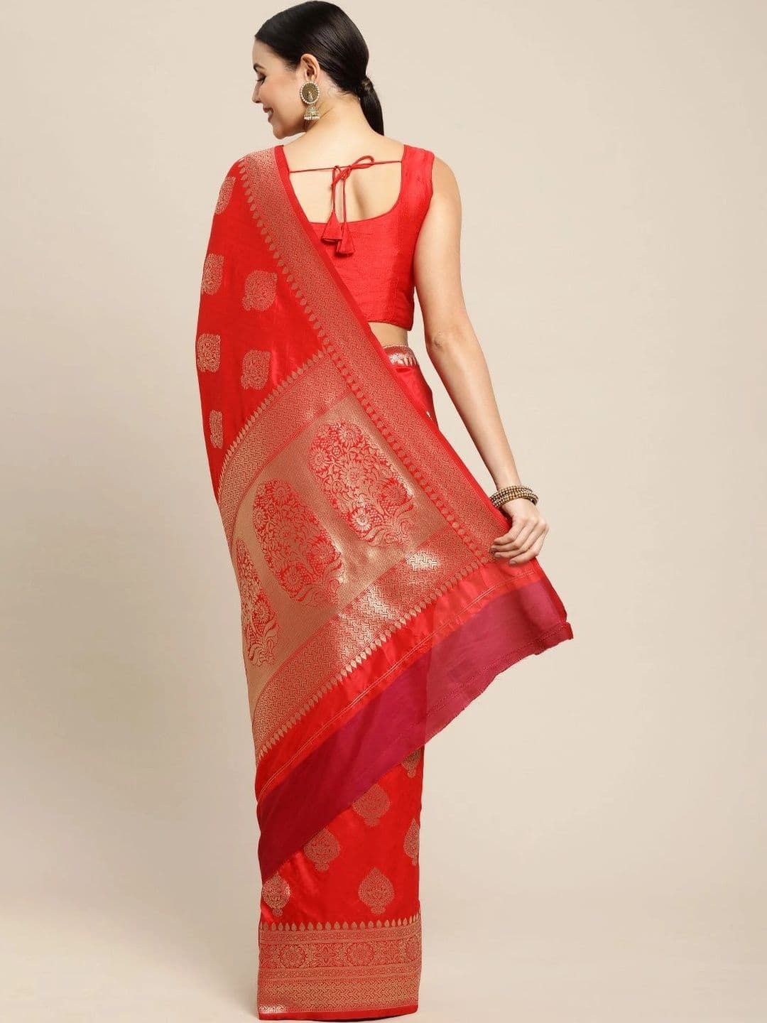 Dhaaga Ghar Woven Design Zari Art Silk Banarasi Saree thumbnail 4