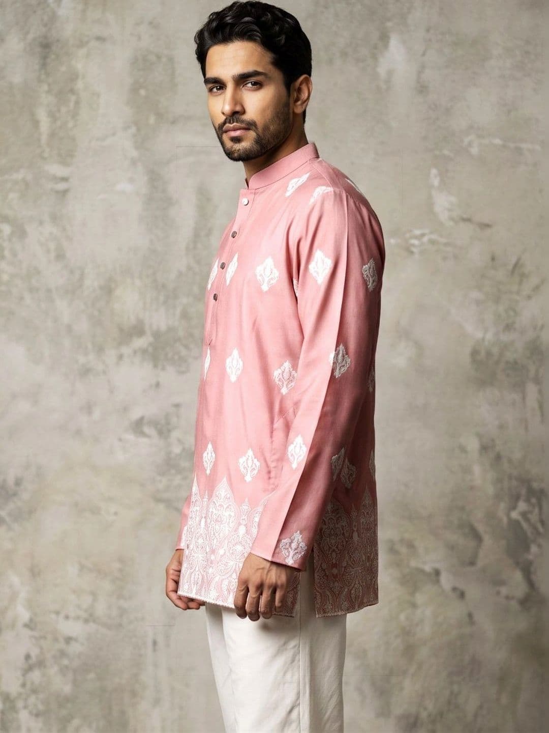 Jompers Men Ethnic Motifs Embroidered Thread Work Kurta thumbnail 3