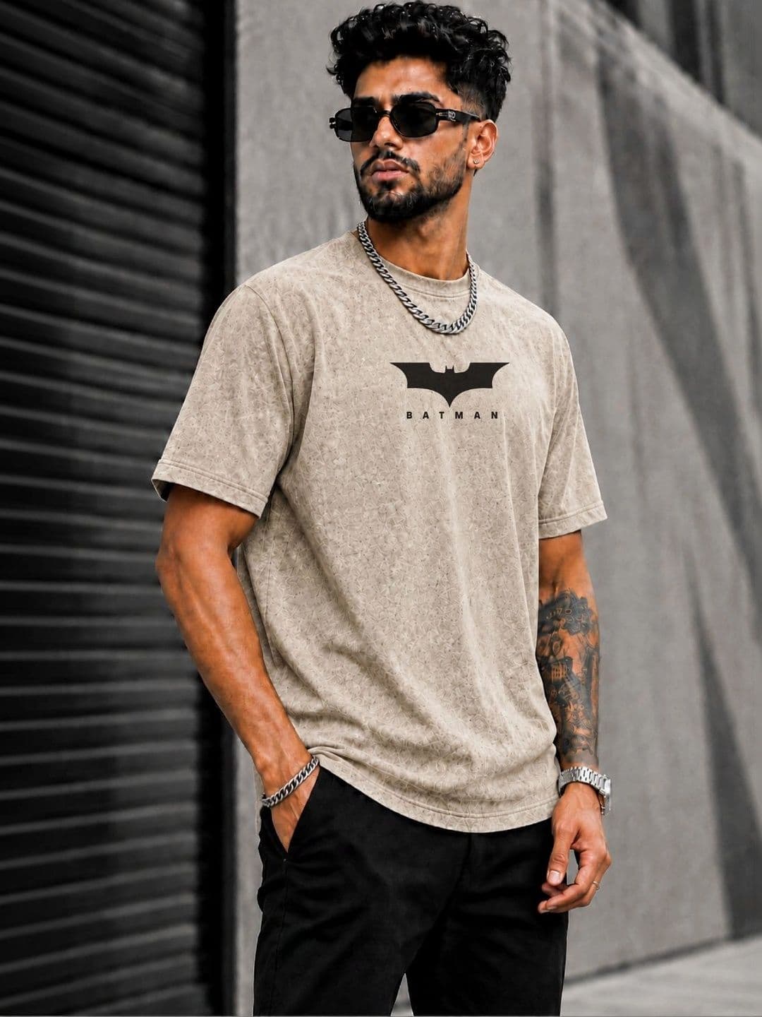 VELS CLOTHING Men Batman Printed Bio Finish T-shirt thumbnail 2