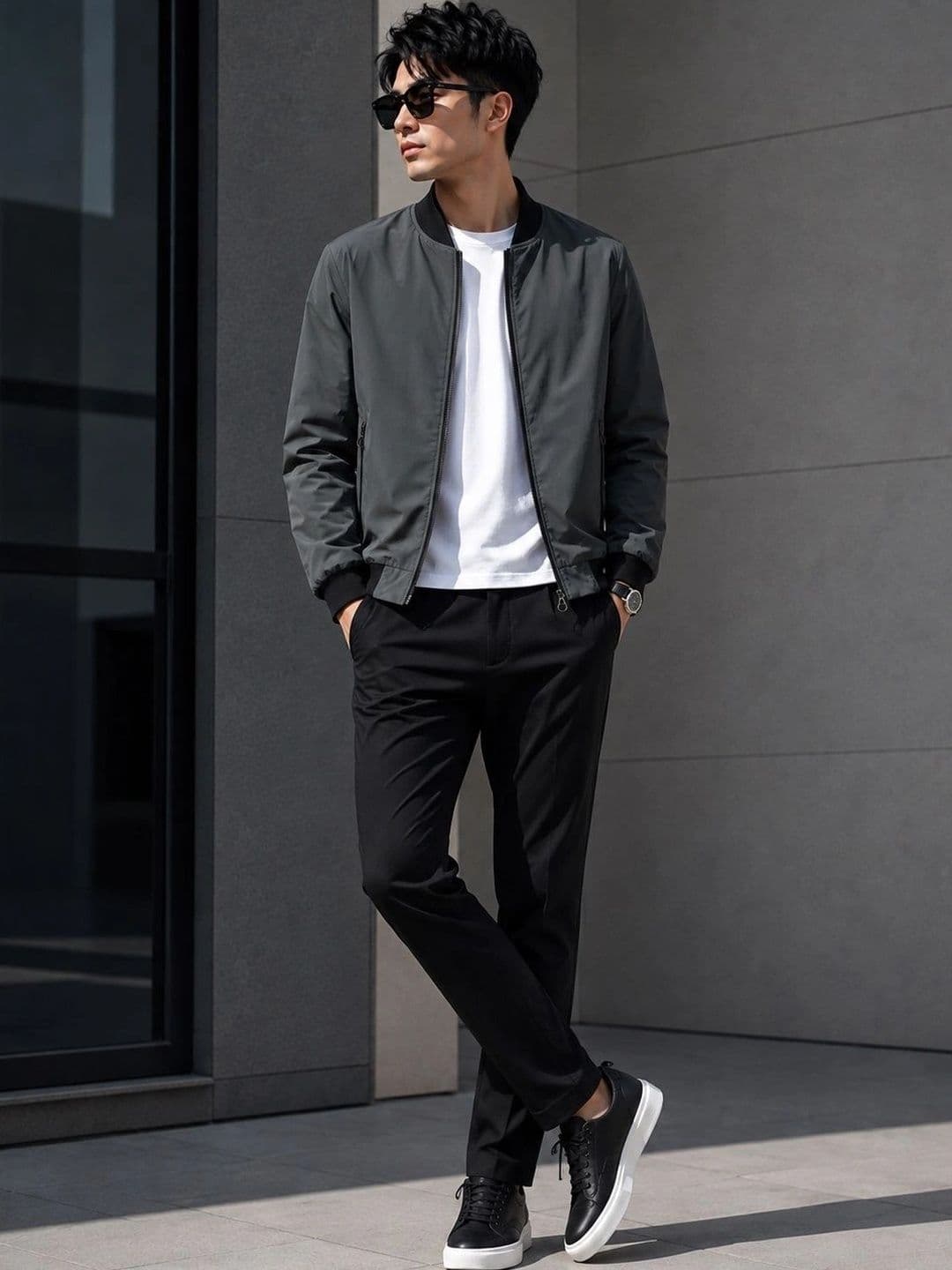 TAZO Men Lightweight Bomber Jacket thumbnail 3