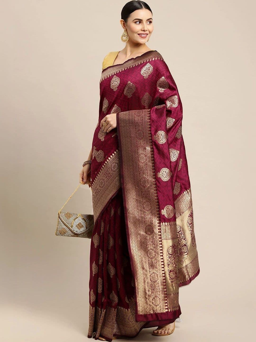 Dhaaga Ghar Woven Design Zari Art Silk Banarasi Saree thumbnail 2