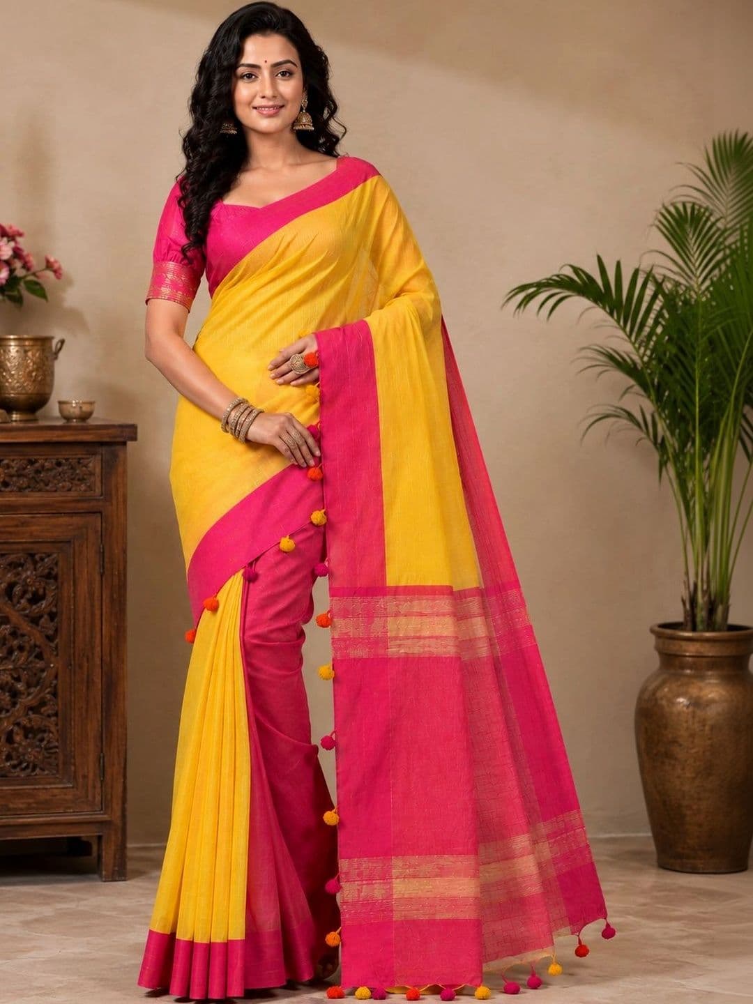 Crochetin Handloom Saree - view 1