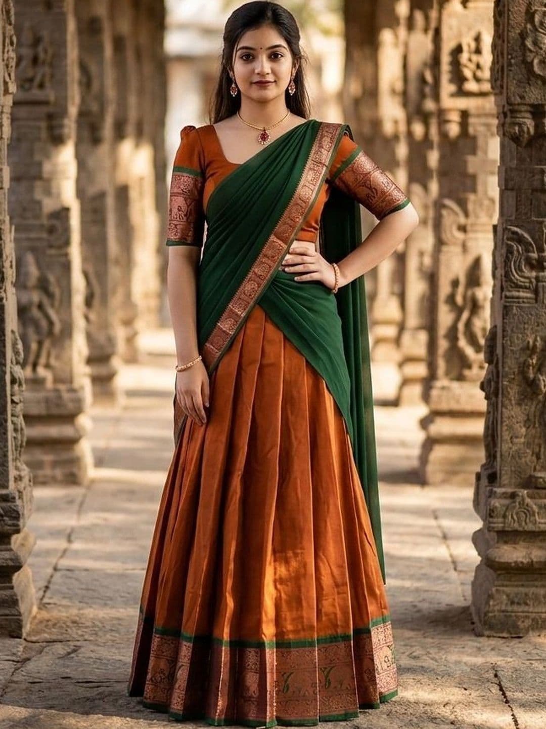all about you Unstitched Lehenga & Blouse With Dupatta thumbnail 3