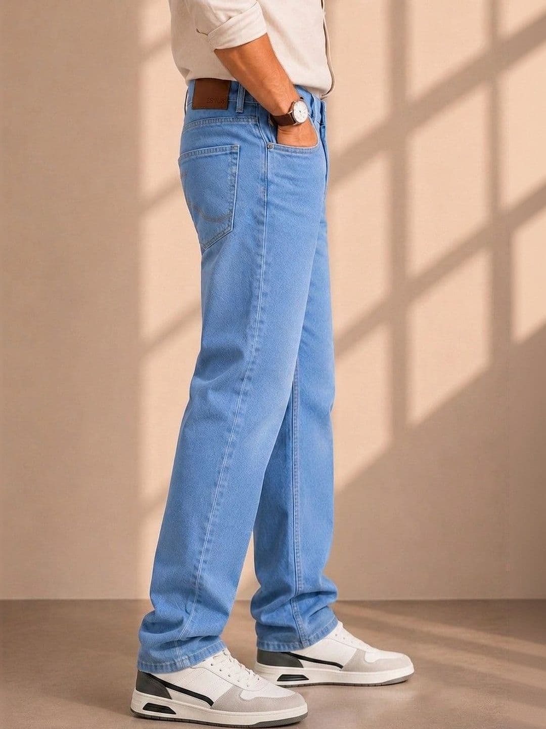 zayla Men Jean Regular Fit Mid-Rise Light Fade Stretchable Jeans thumbnail 5