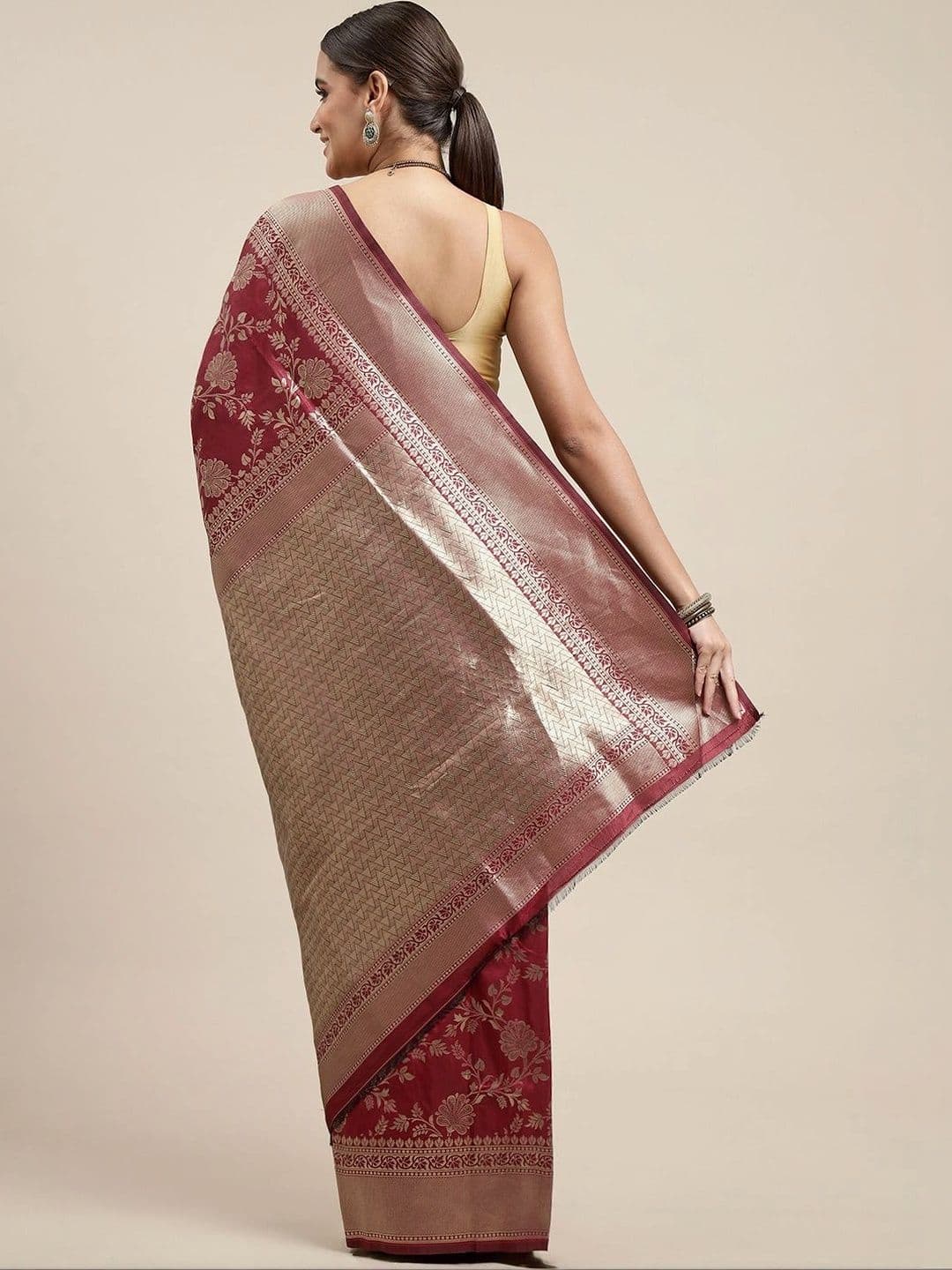 Dhaaga Ghar Woven Design Zari Art Silk Banarasi Saree thumbnail 2