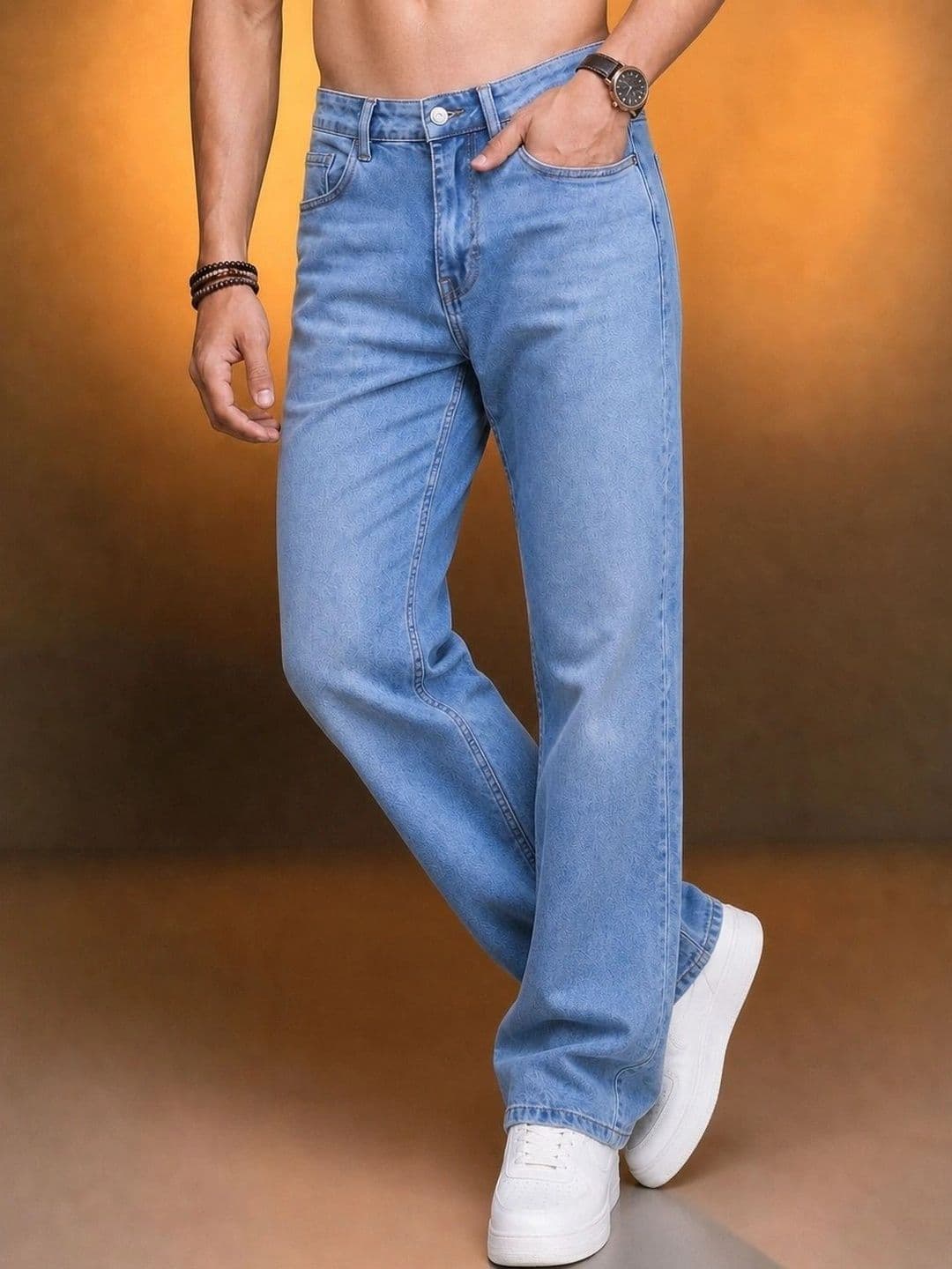 Roadster Men Jean Straight Fit Mid-Rise Stretchable Jeans - view 1