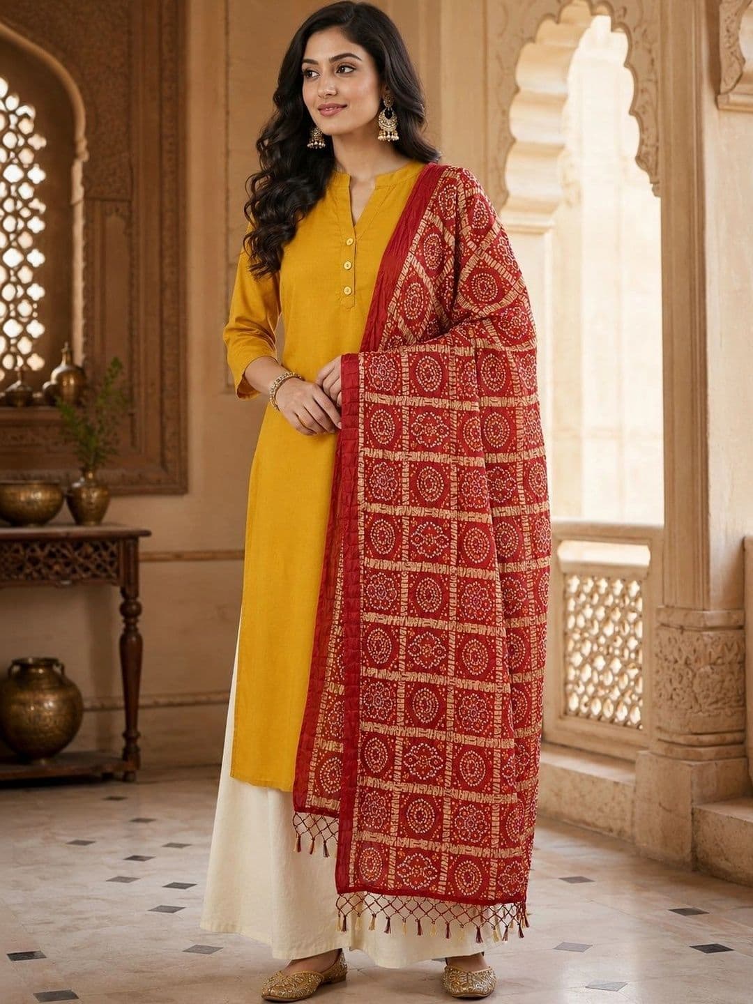 STUTI FASHION Printed Bandhani Dupatta - view 1