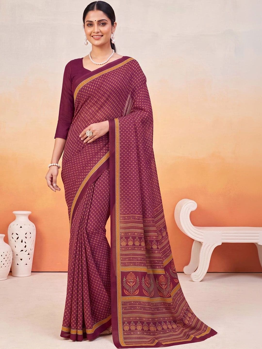 Anouk Paisley Poly Crepe Designer Saree - view 1