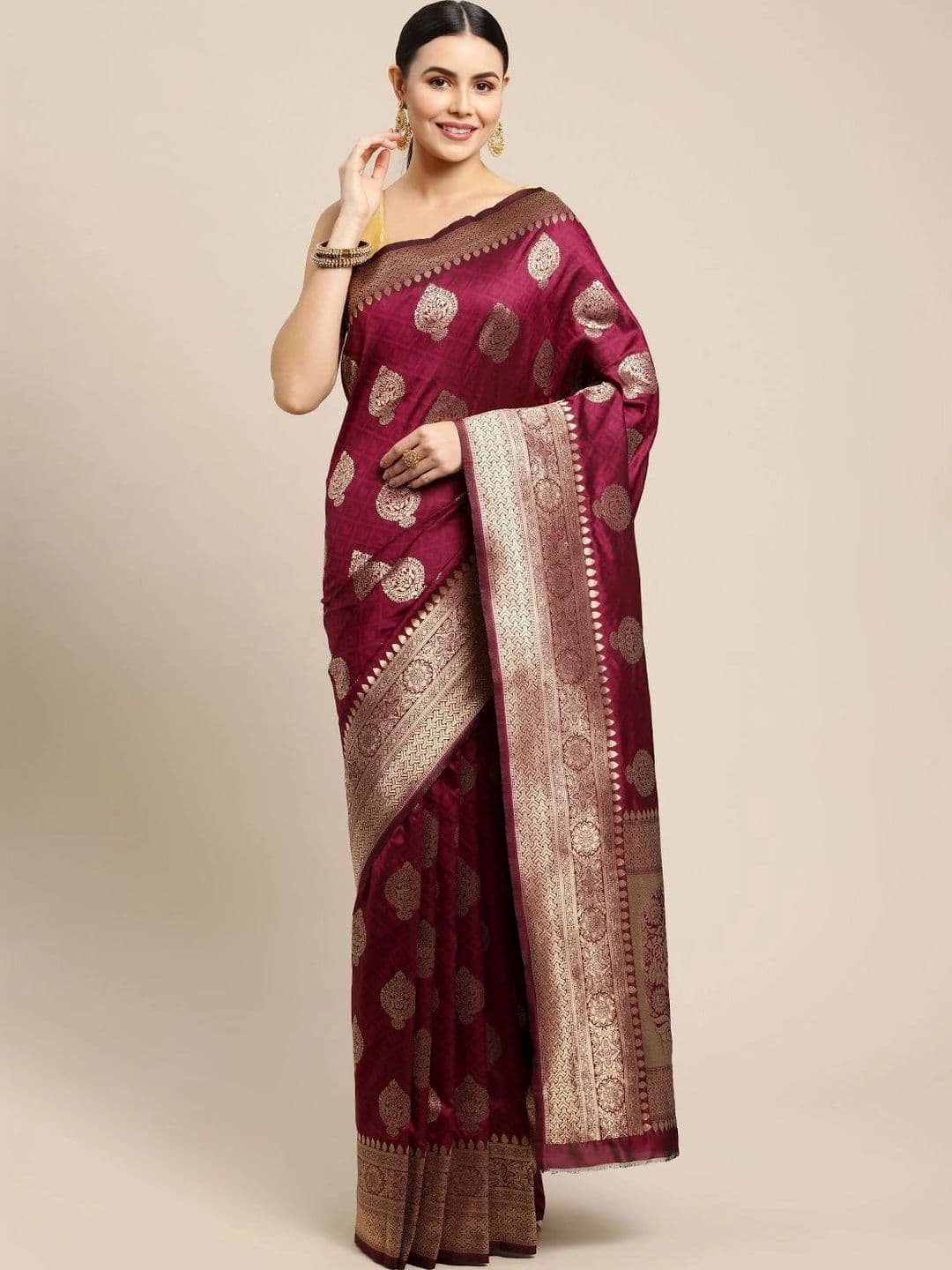 Dhaaga Ghar Woven Design Zari Art Silk Banarasi Saree - view 1