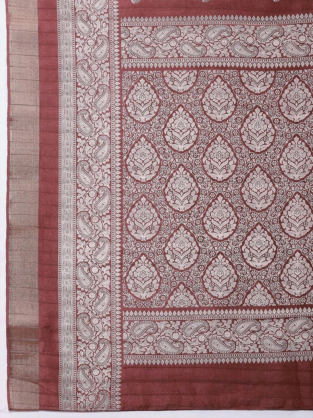 Anouk Woven Design Zari Silk Blend Designer Saree thumbnail 2