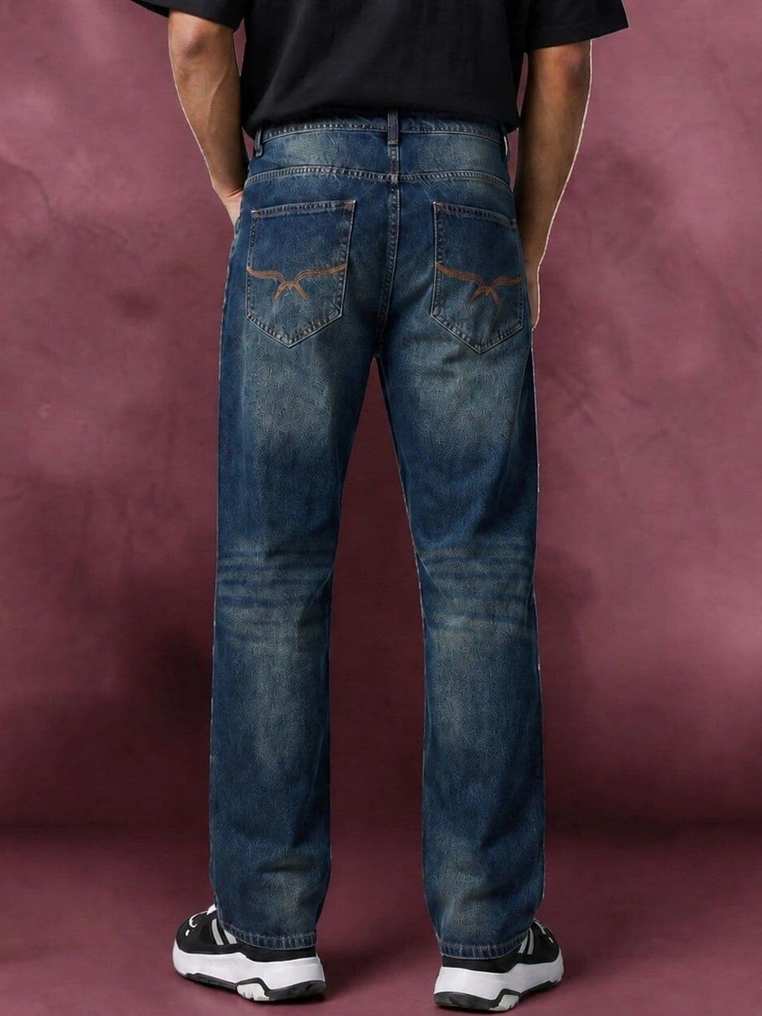 Roadster Men Jean Straight Fit Mid-Rise Low Distress Stretchable Jeans thumbnail 6