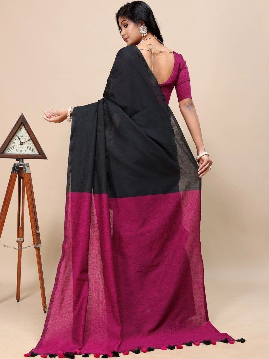 aeriebier Zari Khadi Saree thumbnail 5