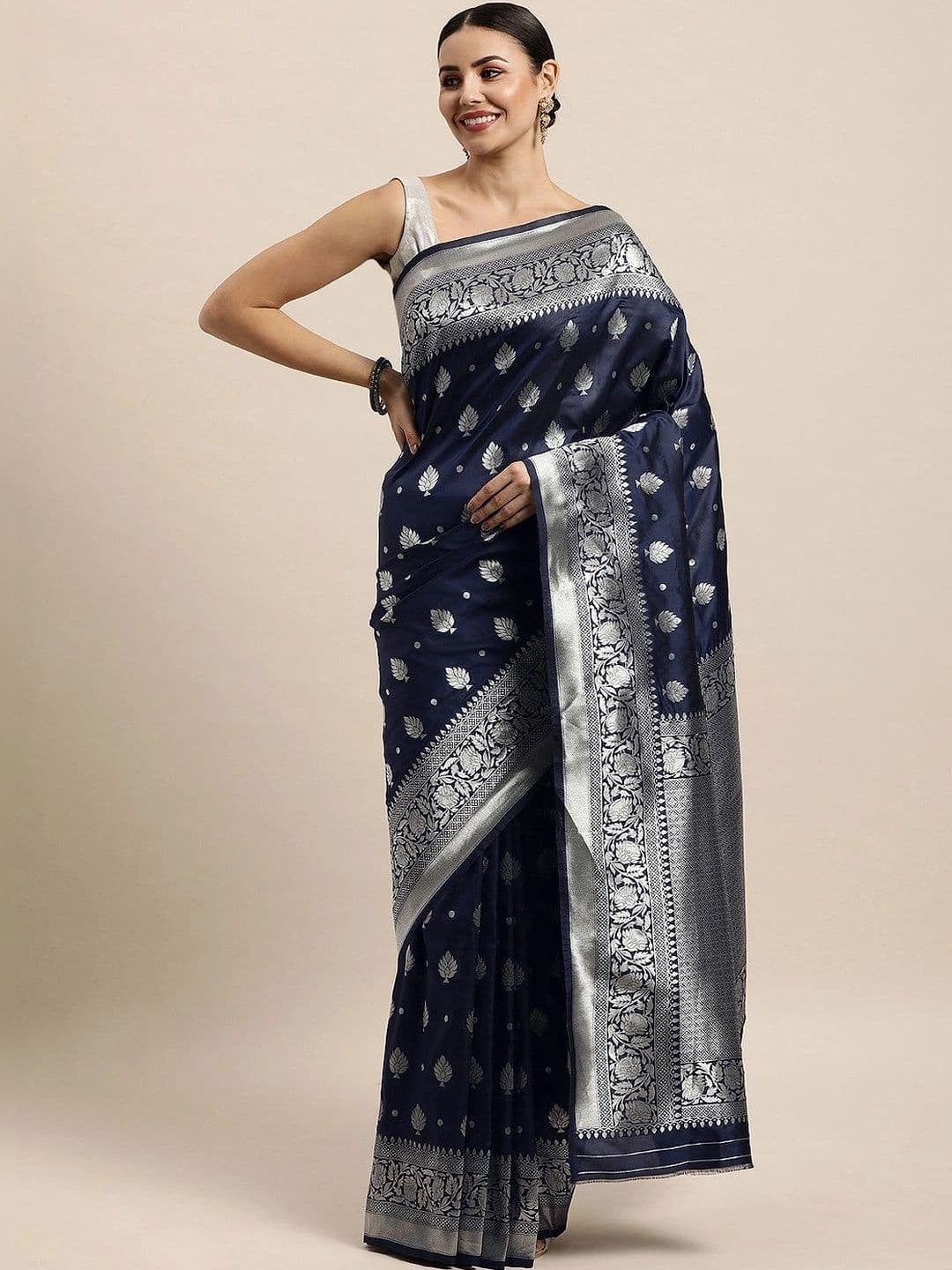 Dhaaga Ghar Woven Design Zari Art Silk Banarasi Saree - view 1