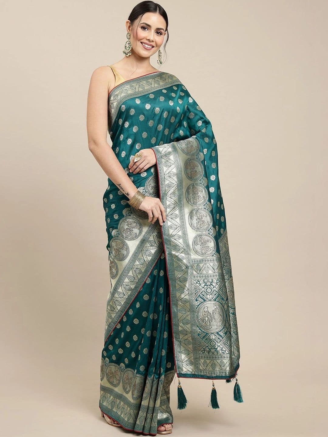 Dhaaga Ghar Woven Design Zari Art Silk Banarasi Saree - view 1