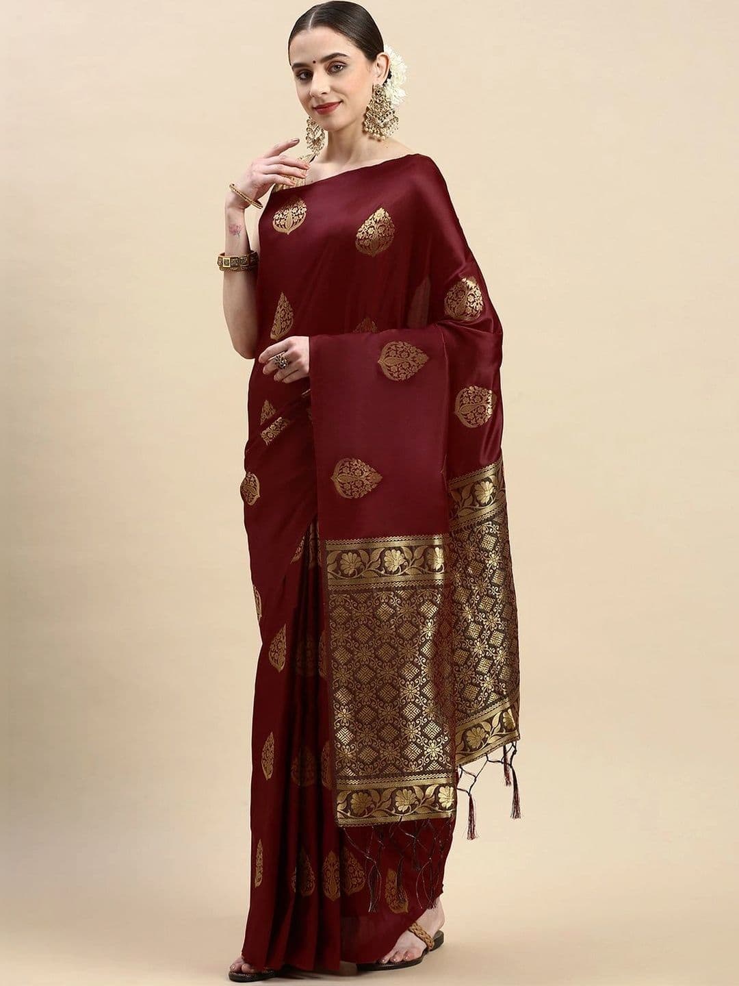 Dhaaga Ghar Woven Design Zari Art Silk Banarasi Saree - view 1