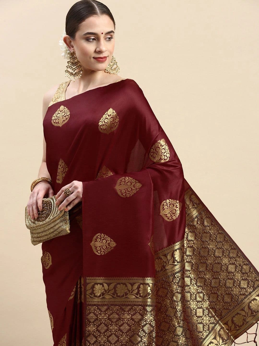 Dhaaga Ghar Woven Design Zari Art Silk Banarasi Saree thumbnail 3