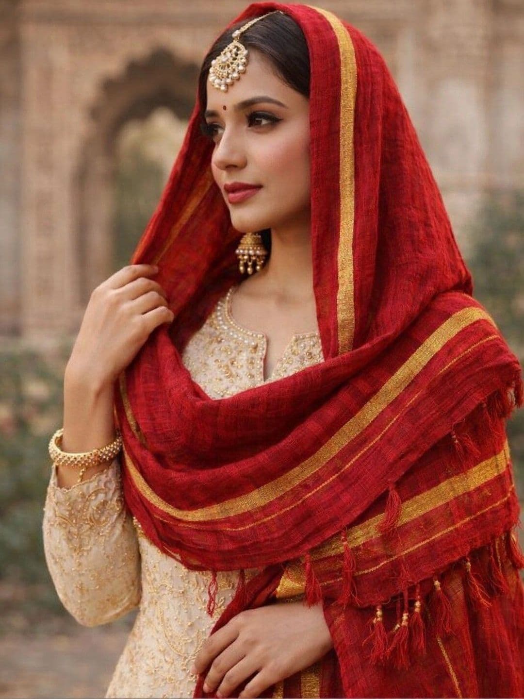 STUTI FASHION Woven Design Art Silk Dupatta - view 1