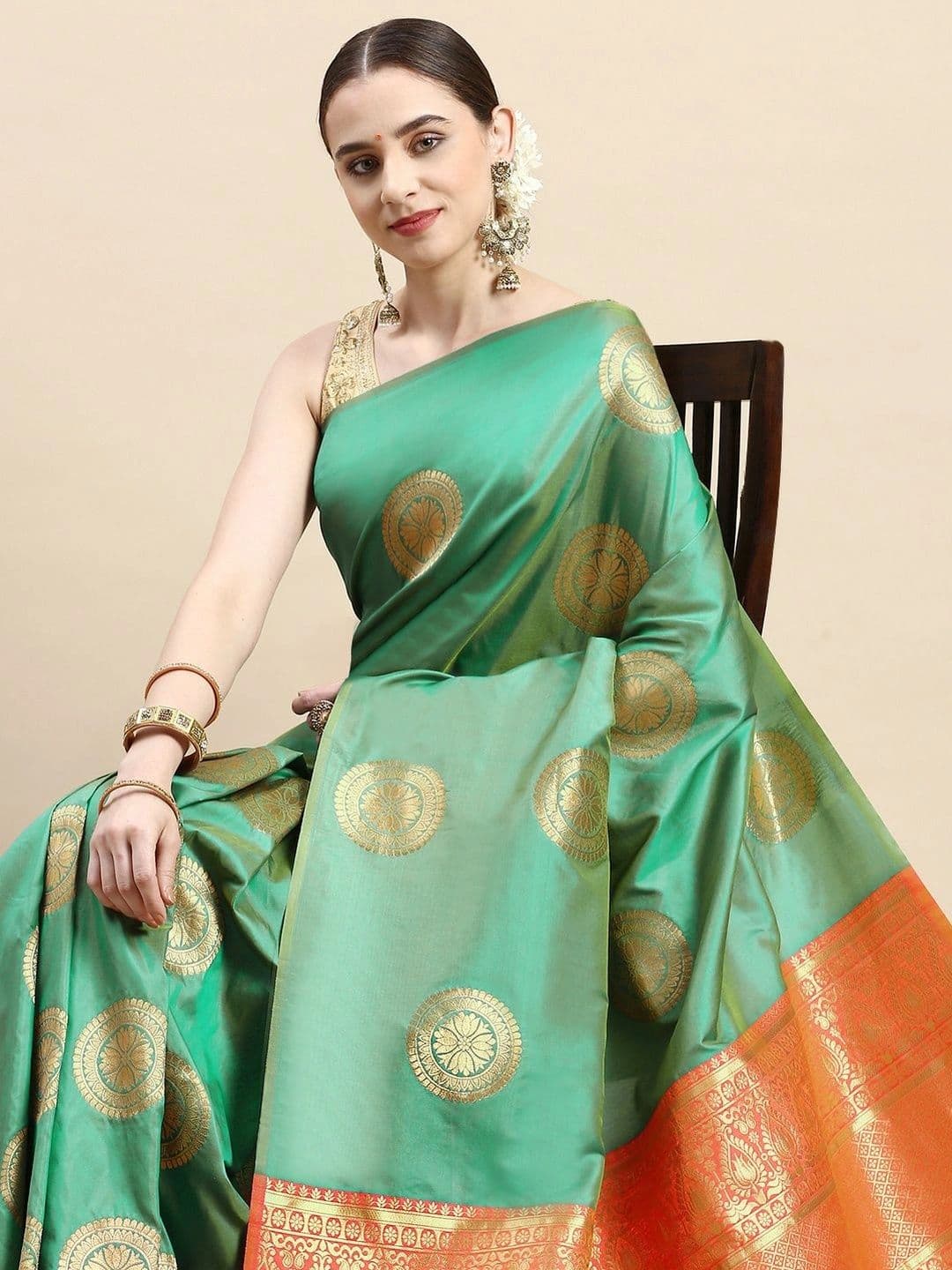 Dhaaga Ghar Woven Design Zari Art Silk Banarasi Saree - view 1
