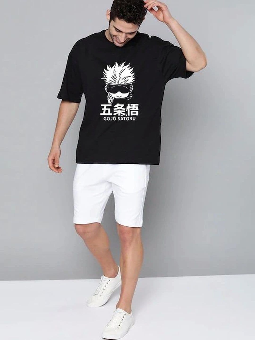 Moda Rapido X Organic Chics Men Printed Drop-Shoulder Sleeves Anti Odour T-shirt thumbnail 4