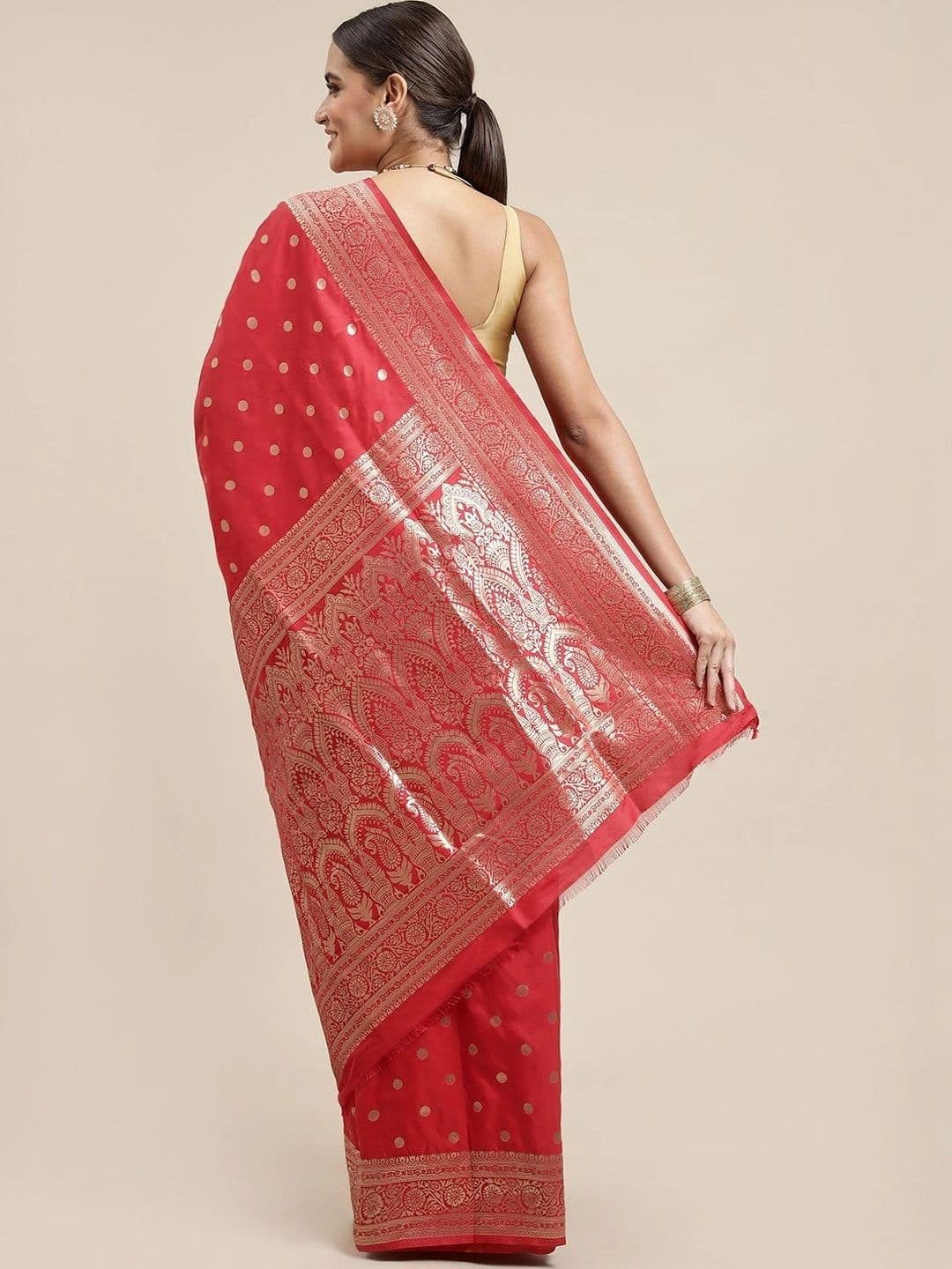 Dhaaga Ghar Woven Design Zari Art Silk Banarasi Saree thumbnail 3