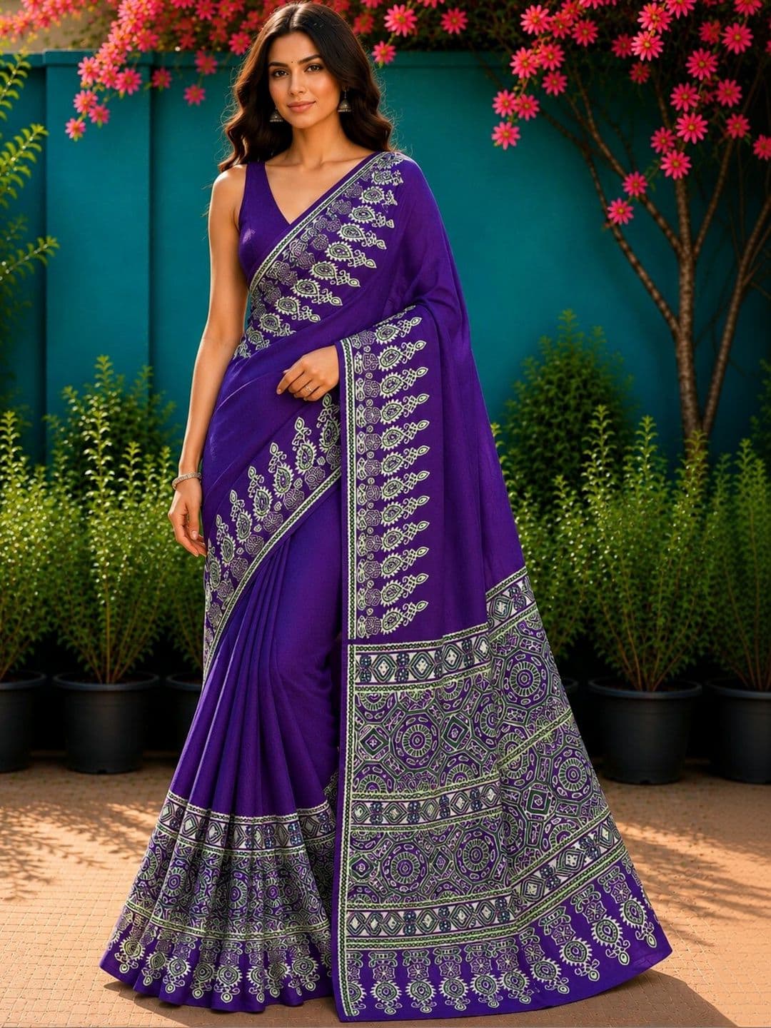 DIVASTRI Ethnic Motifs Art Silk Designer Saree - view 1