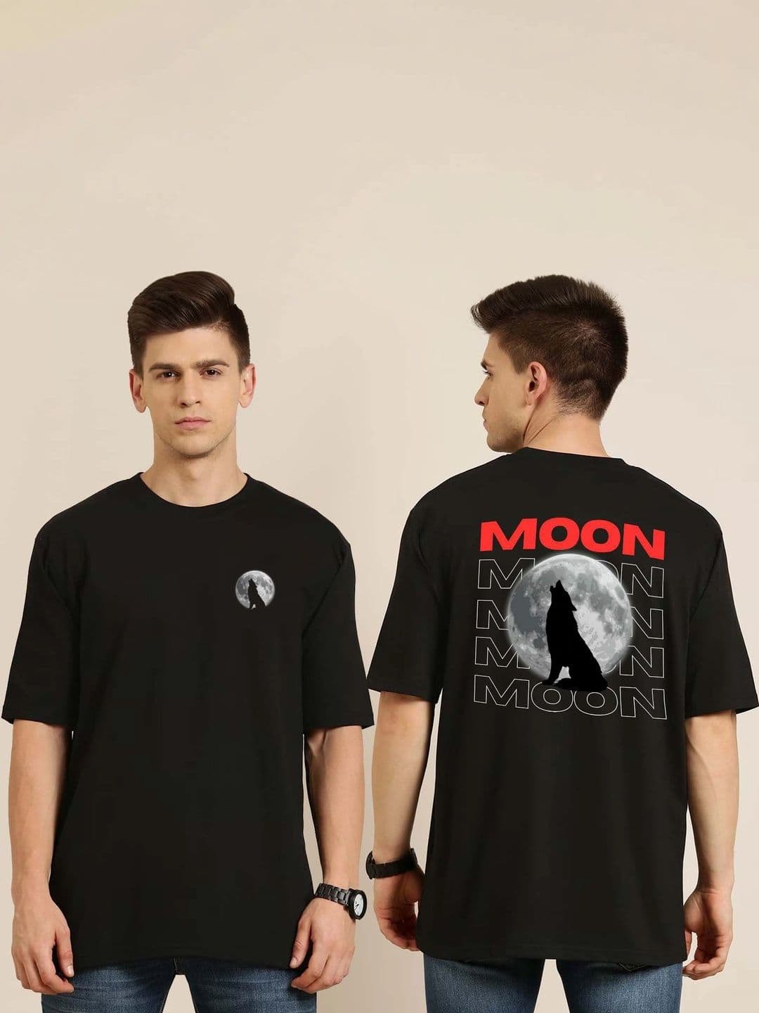 Moda Rapido X Organic Chics Men Printed Drop-Shoulder Sleeves Anti Odour T-shirt thumbnail 3