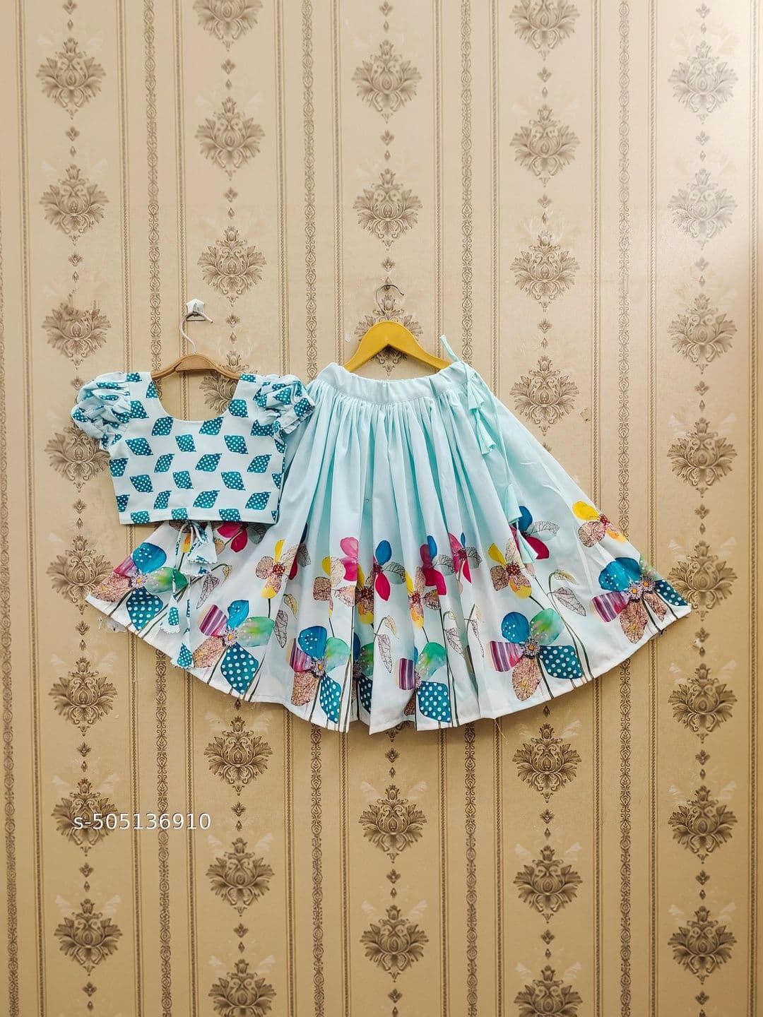 KALINI Girls Printed Ready to Wear Lehenga & thumbnail 3