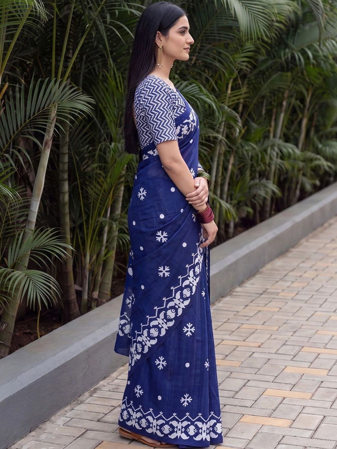 Anouk Silk Blend Designer Sambalpuri Saree thumbnail 6