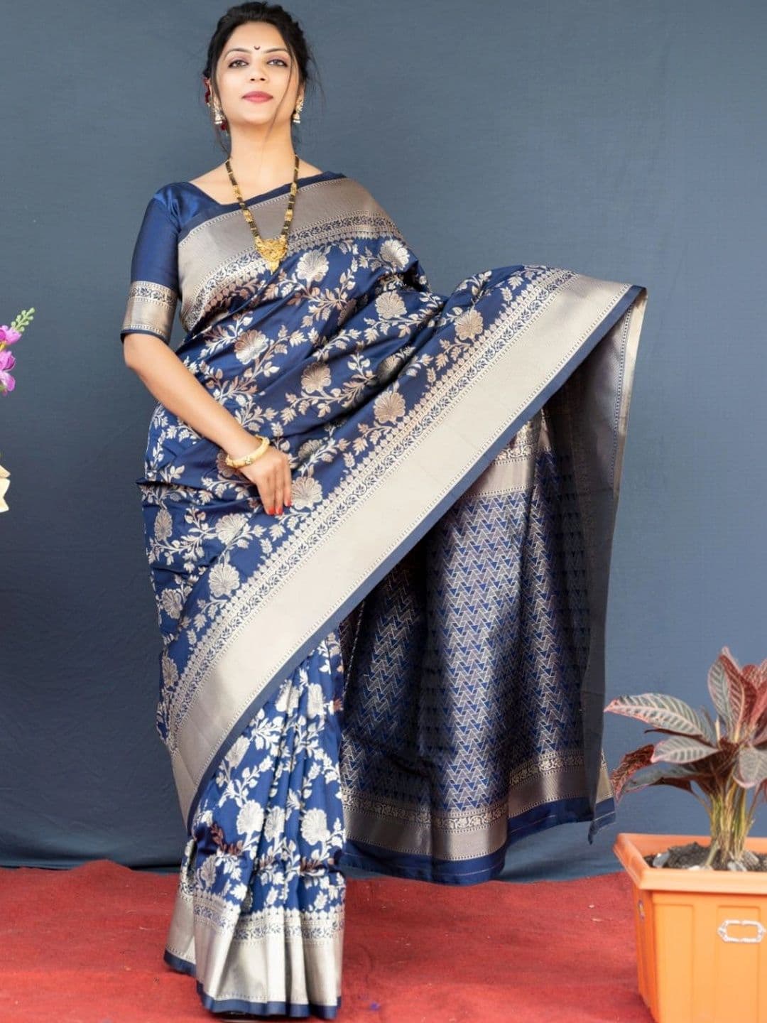 Dhaaga Ghar Woven Design Zari Art Silk Banarasi Saree - view 1