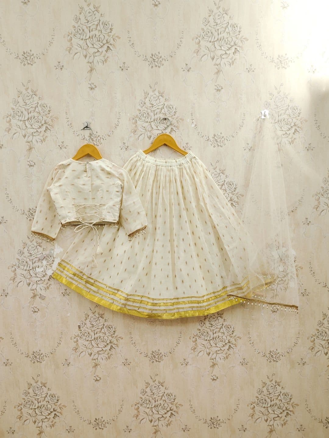 KALINI Girls Embroidered Sequinned Ready to Wear Lehenga & Blouse With Dupatta thumbnail 7