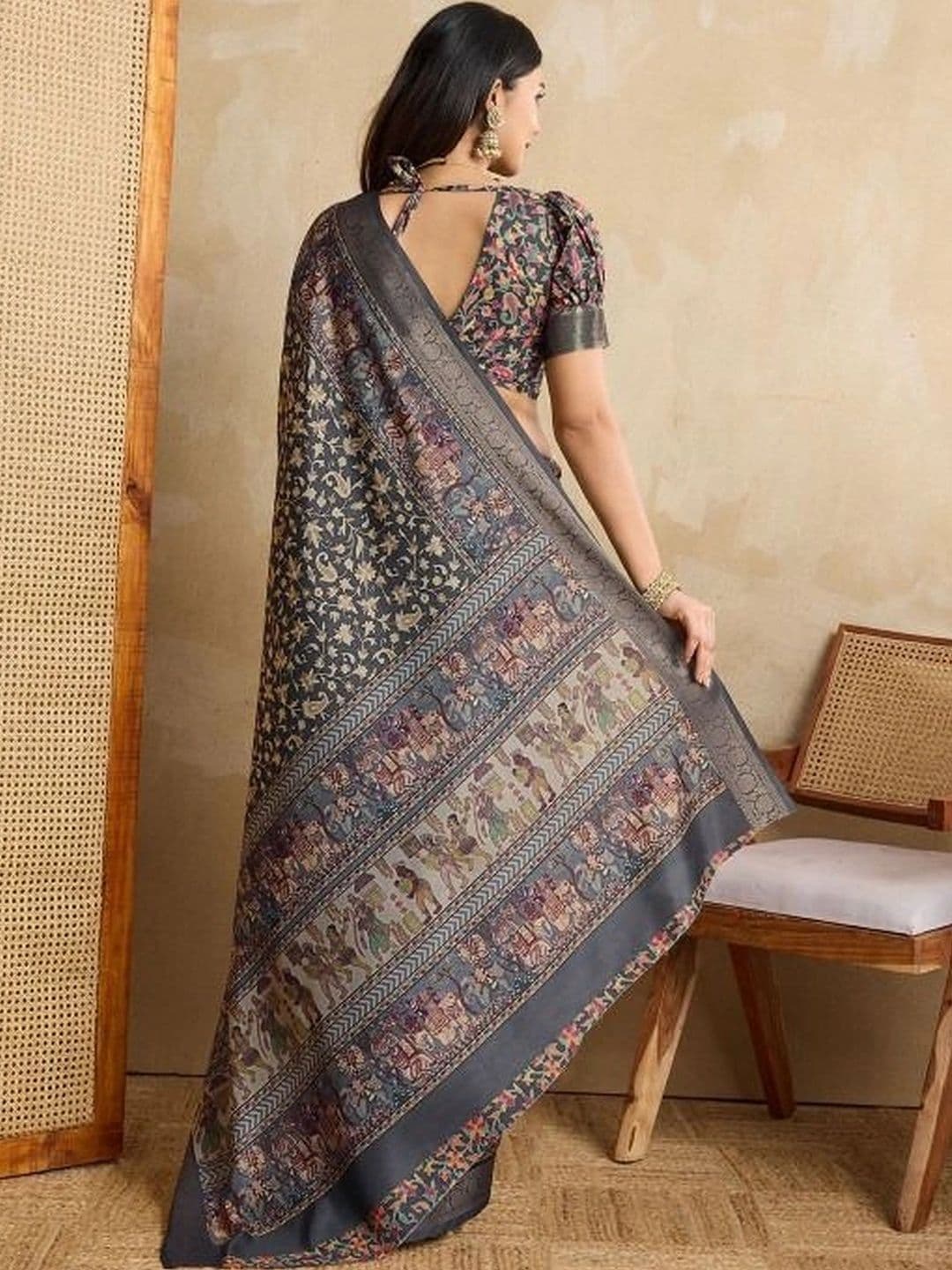 Moda Rapido Silk Blend Designer Saree thumbnail 3