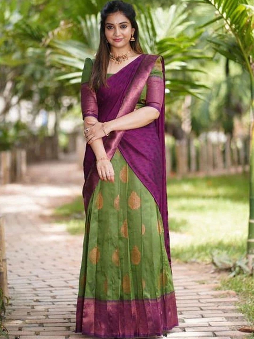 all about you Women Unstitched Lehenga & Blouse With Dupatta - view 1