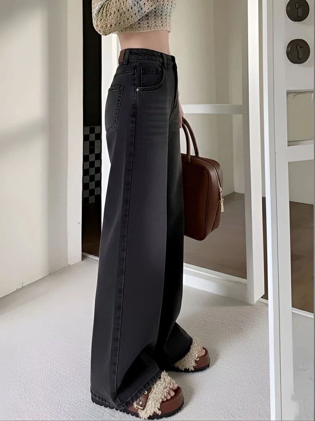 PINKLIT Women Wide Leg High-Rise Light Fade Jeans thumbnail 4