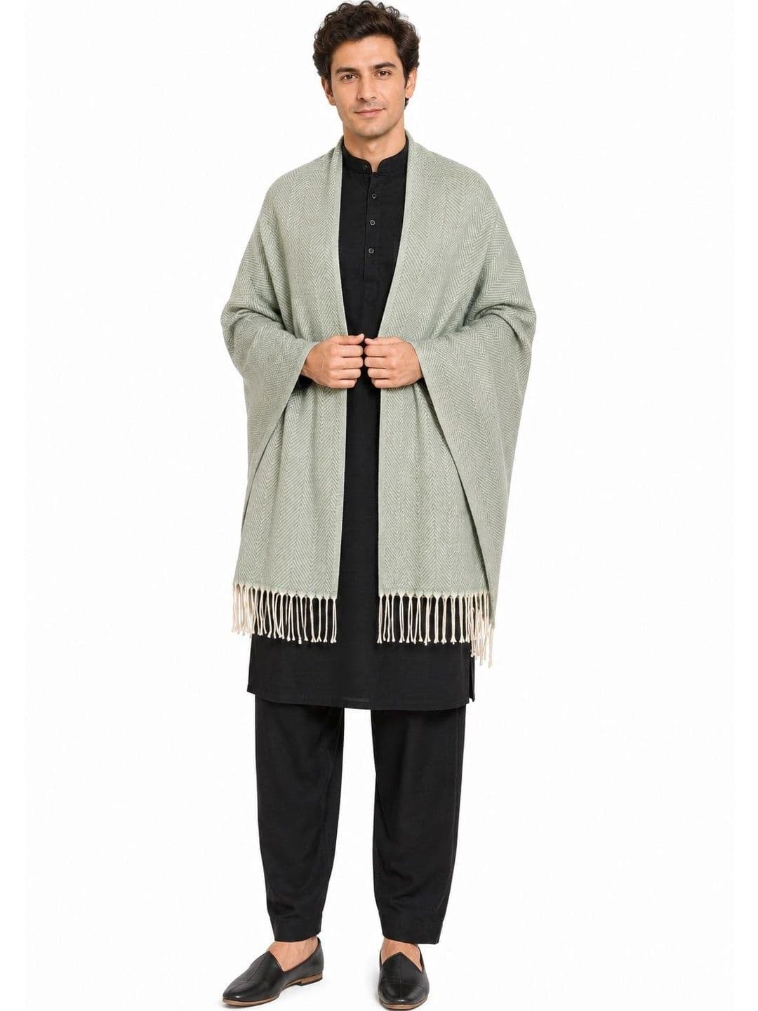 WOOLOASIS Men Woven Design Stole - view 1