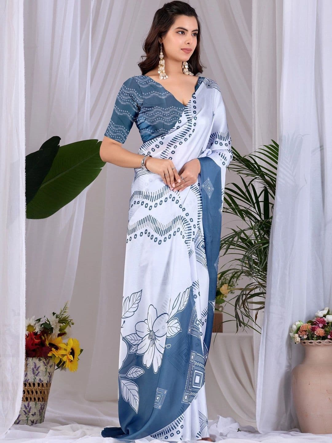 LeeliPeeri Designer Satin Designer Saree thumbnail 2