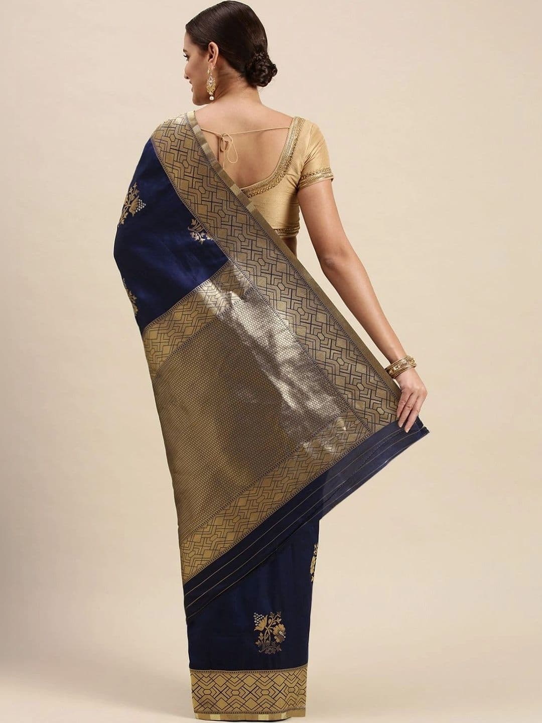 Dhaaga Ghar Woven Design Zari Art Silk Banarasi Saree thumbnail 7