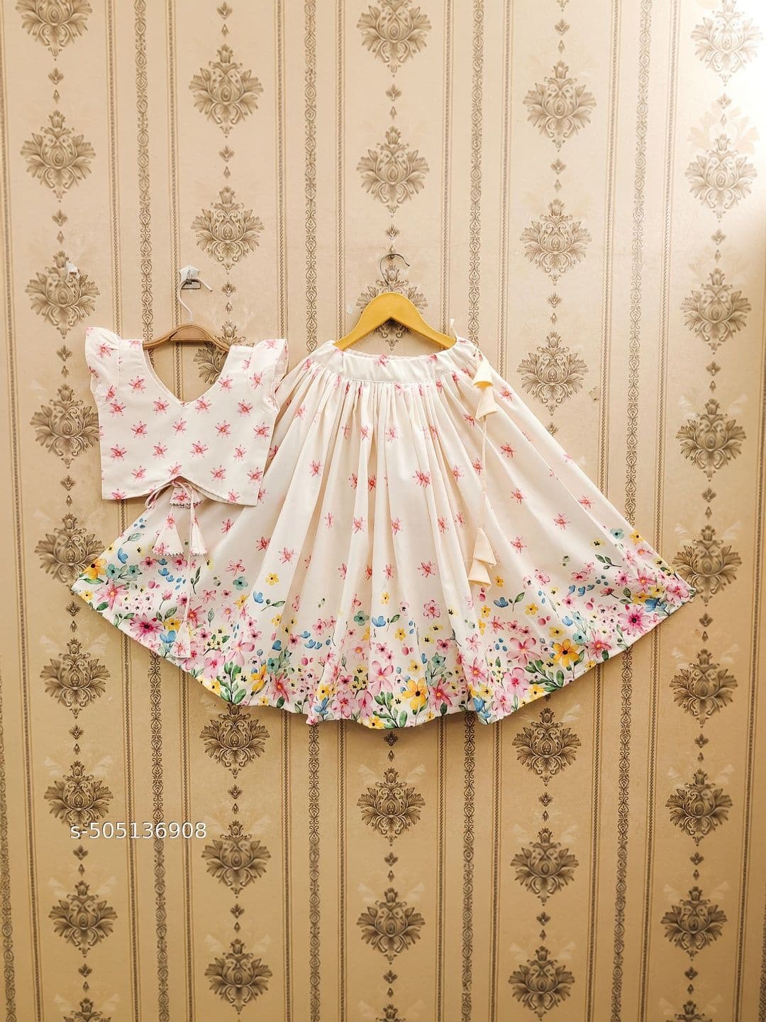 KALINI Girls Printed Ready to Wear Lehenga & thumbnail 4