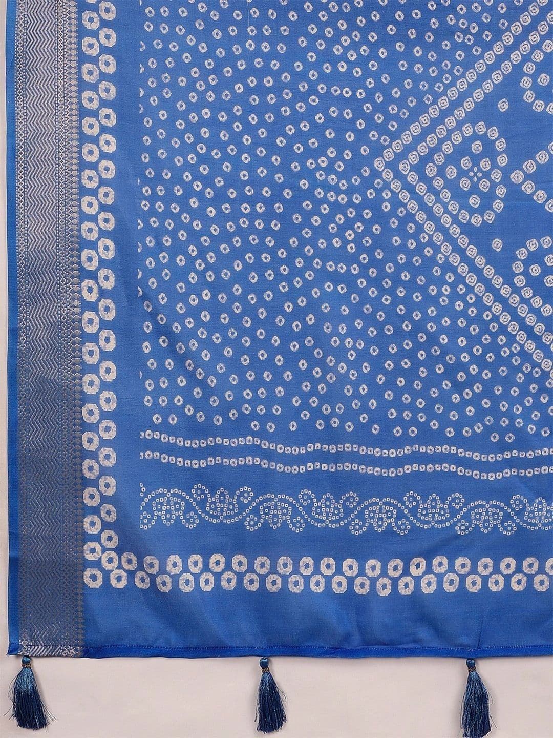 Anouk Ombre Zari Designer Bandhani Saree thumbnail 3