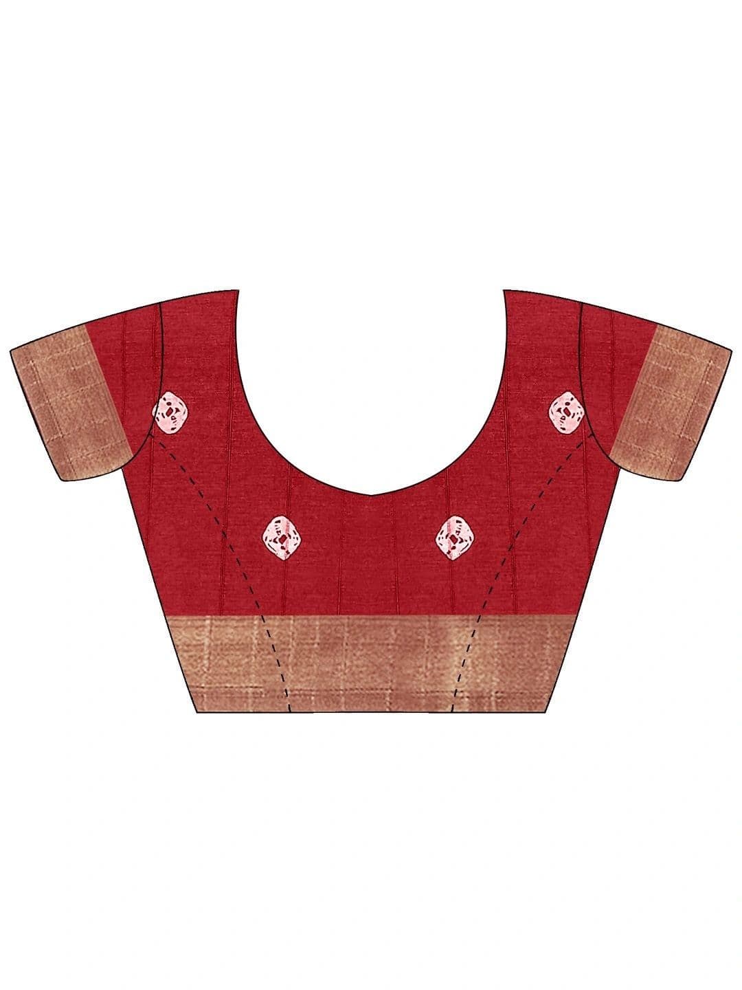 Anouk Bandhani Zari Silk Blend Designer Block Print Saree thumbnail 4