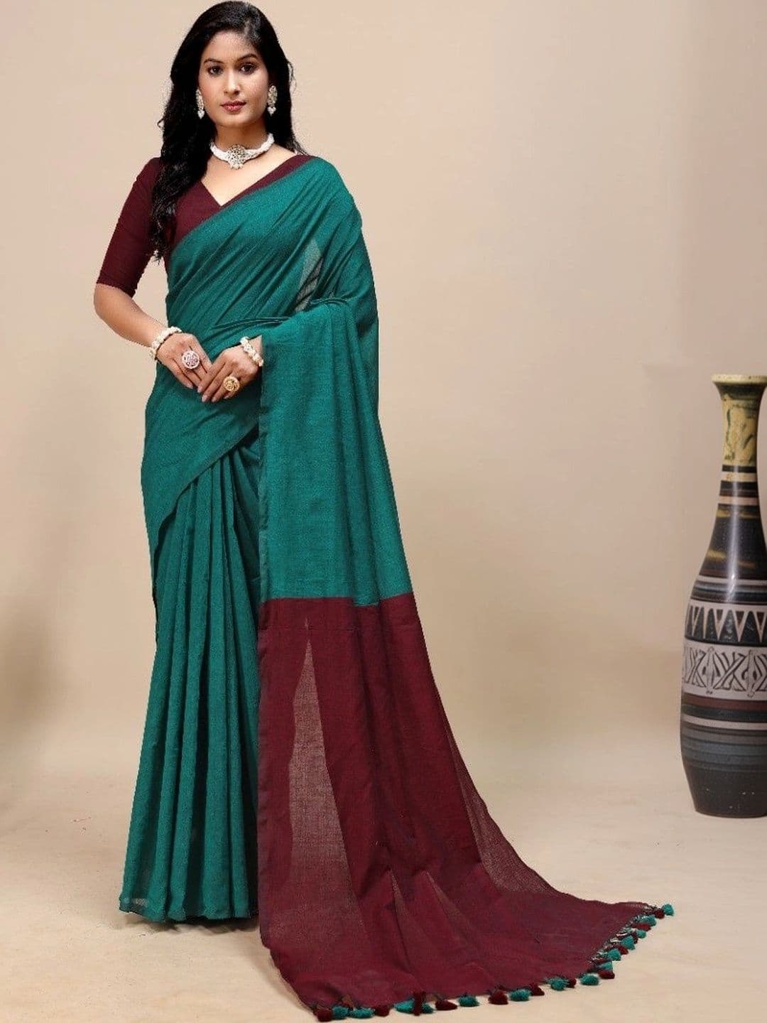 aeriebier Zari Khadi Saree - view 1