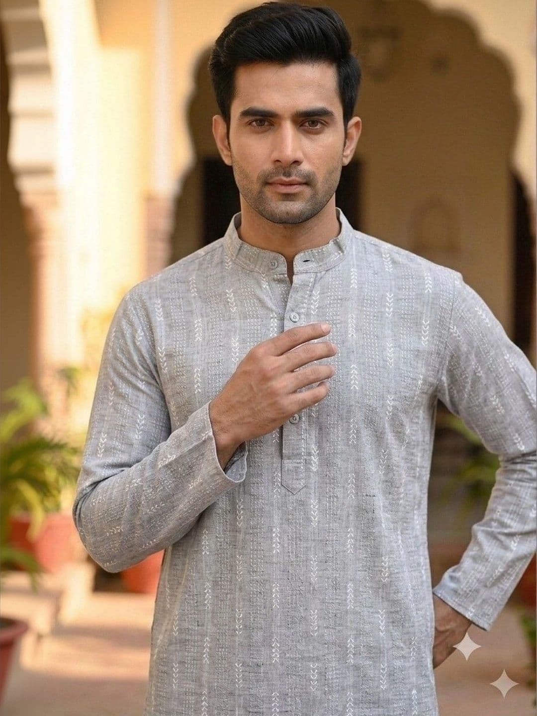 Sypher Boutique Men Dobby Handloom Kurta thumbnail 6