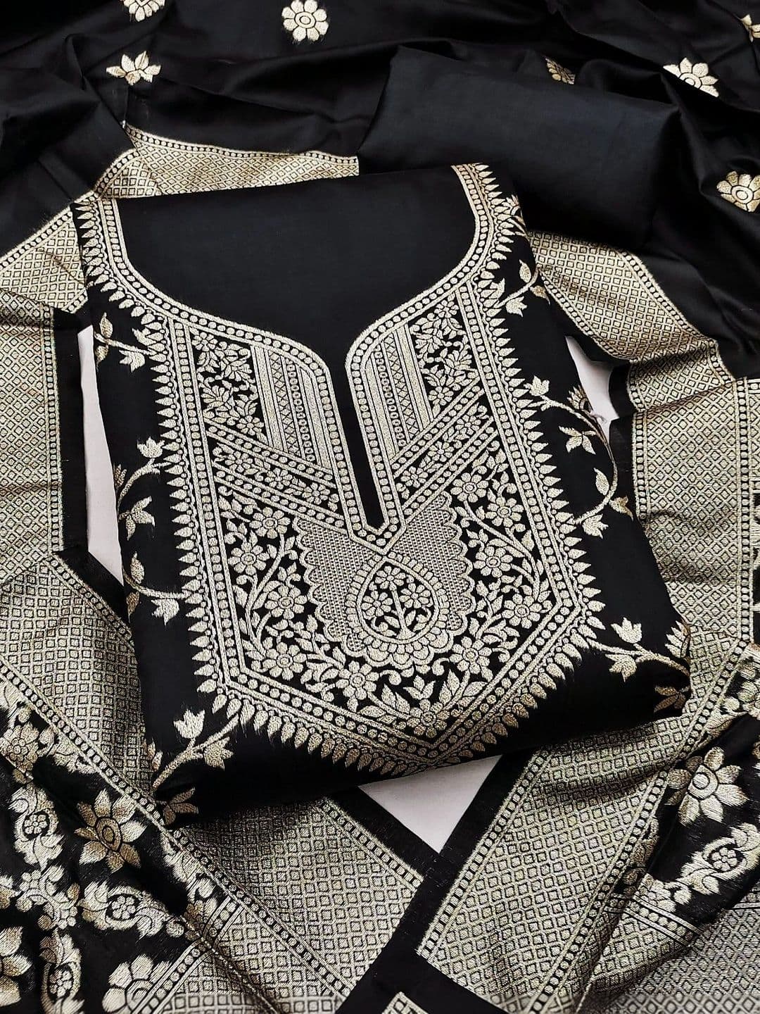 Dhaaga Ghar Art Silk Unstitched Dress Material - view 1