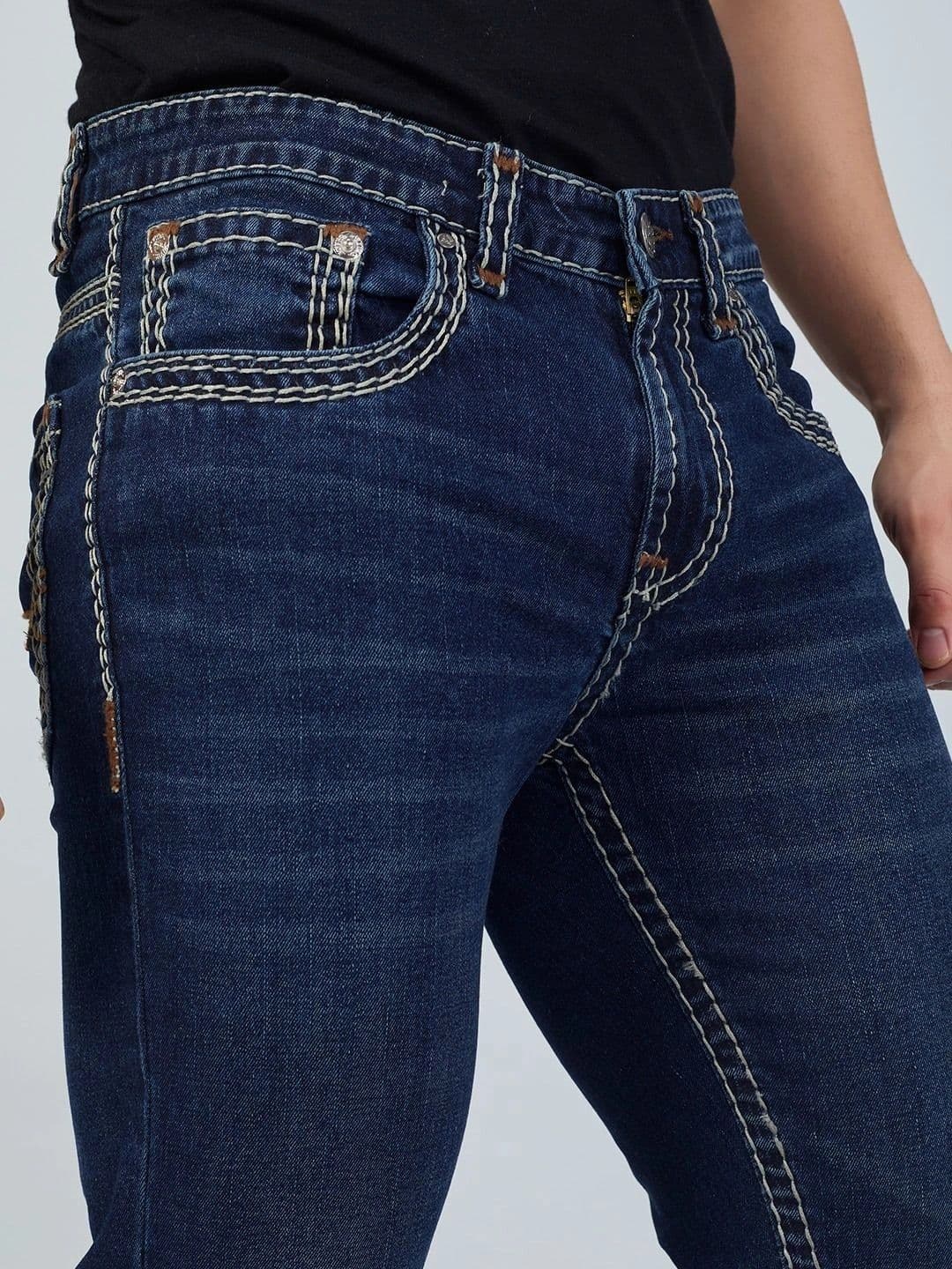 FLYING SHARK Men Slim Fit Mid-Rise Stretchable Jeans thumbnail 3