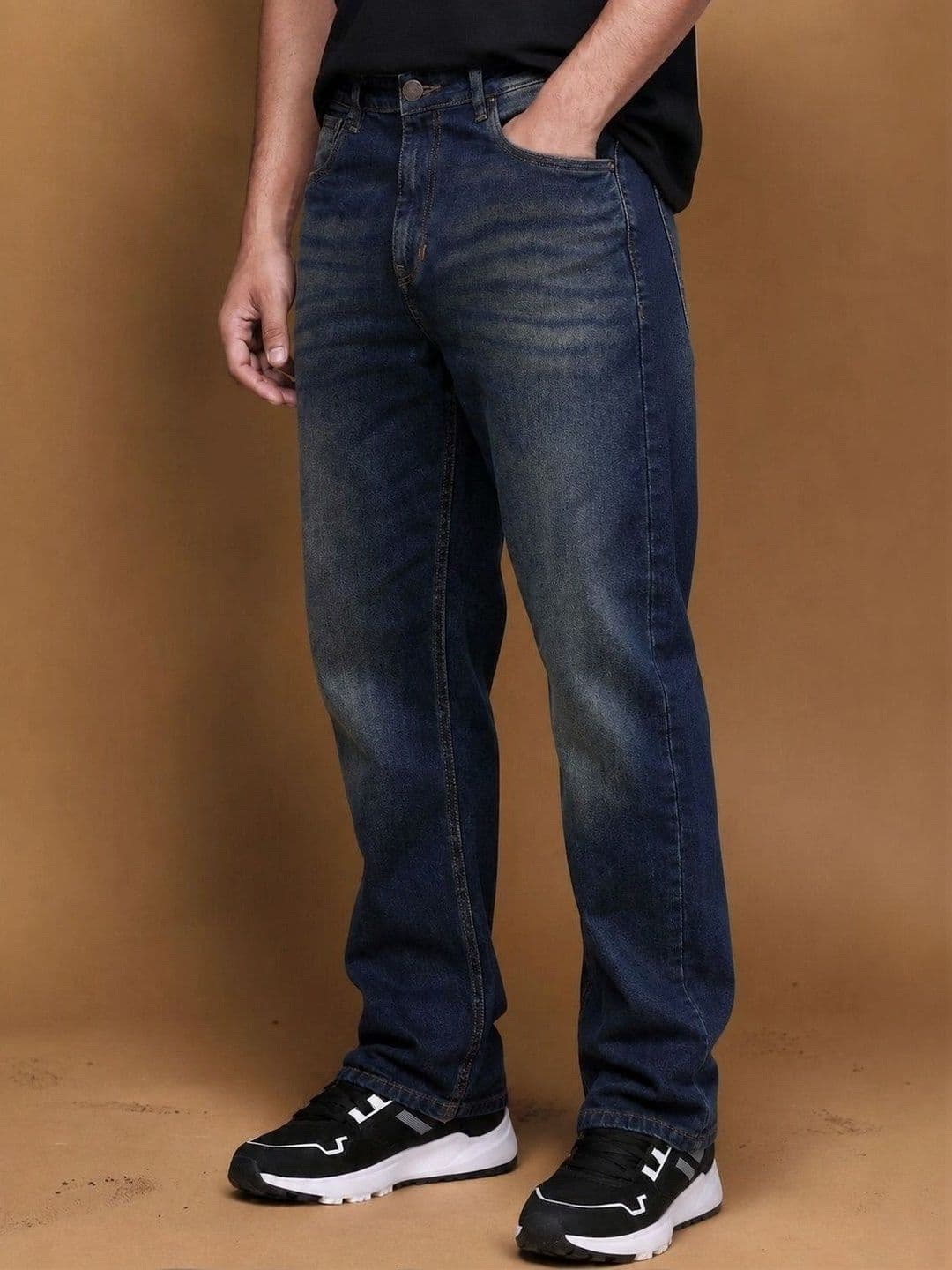 Roadster Men Jean Straight Fit Mid-Rise Low Distress Stretchable Jeans thumbnail 7
